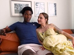 A fiery German amateur babe takes on two guys in her fantasy