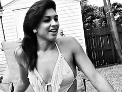 Amatör, Avsugning, Latina, Utomhus, Pool