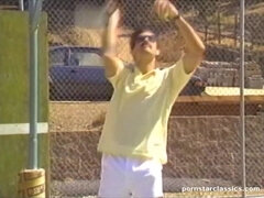 From tennis to penis - Big dick for busty blonde classic pornstar in vintage retro hardcore