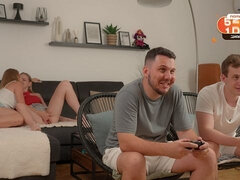 The Girls Made Each Other Orgasm. While Their Boys Played - Arisha Mills And Marimoore