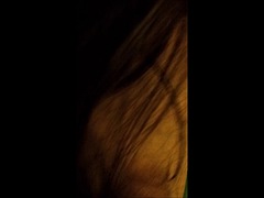 Shy amateur striptease on the stairs part 1