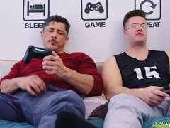 Clark Delgaty and Rocky Vallarta jerks each other