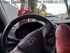 Street Pussy Licking with Student Handjob in Public