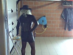 Zwart, Zwart, Latex, Ondergoed, Shemale, Roken, Alleen, Webcamera