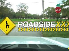 Roadside - Super-Sexy Gianna Grey Rails Mechanics Ample Man Meat Like A Professional