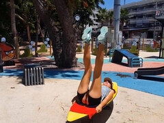 Real Xozilla Porn Movies Babe Flashing Snatch At Public Park Part1