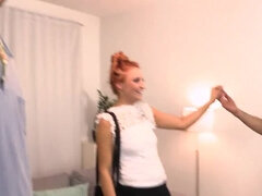 Polish redhead milf banged by three guys