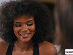 美女, デカパイ, 黒人, グループ, 異人種間, 淫乱熟女, ポルノスター, オッパイの