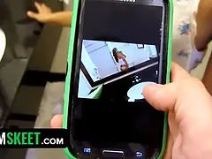 아마추어, 화장실, 흑갈색 머리, Hd, 고함치는, 면도된, 청소년, 젖가슴