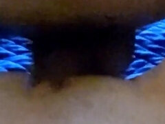 Cock rubbing my gaping teen pussy