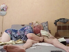 Amatör, Bbw stor vacker kvinna, Blondin, Avsugning, Par, Sperma shot, Handjobb, Mogen