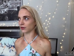 Petite Lana Sharapova, the sexy girl next door, services her landlord Alex Legend with a mind-blowing blowjob to cover her rent!