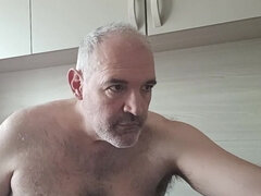 Enthousiasteling, Grote lul, Europees, Harig, Huisgemaakt, Masturbatie, Alleen, Webcamera