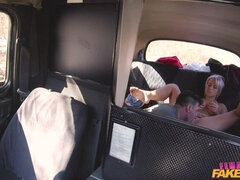 Big breasted driver rides cock