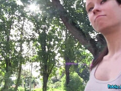 Leie, Blasen, Betrug, Hundestellung, Handjob, Geld, Im freien, Pov