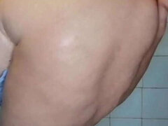 MissBumble, a naughty BBW Granny, gets her ass fingered and fucked in the shower.