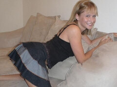 Good sex session in the cowgirl pose with a hot blonde Kristine