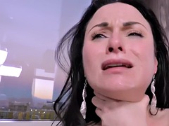 IR deepthroat anal babe ass fucked and facialized by BBC guy