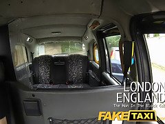 Amber Nevada deepthroats & gets pounded hard by fake taxi driver in POV