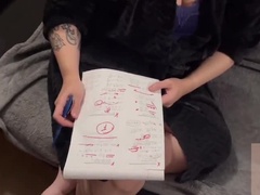 Stepmom POV Blowjob - Big Tits MILF Helps Son After Failed Exam