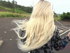 Bad, Strand, Blondine, Freundin, Zierlich, Pov, Rasiert, Titten