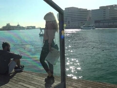 Playa, Semen en la boca, Tetas naturales, Al aire libre, Pov, Coño, Afeitado, Tetas