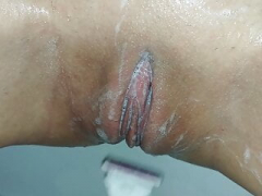 Arabe, Cuarto de baño, Clitoris grande, Sucio, Peludo, Pov, Afeitado, Ducha