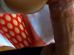 Stepmom with Round Ass in Sexy Stockings Gets Doggystyle Creampie