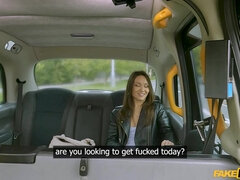 Russian Brunette's Divorcee Taxi Seduction