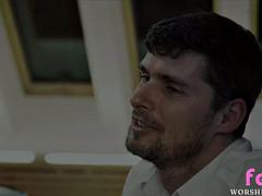 美女, フェラチオ, 食い込み, 足, 指いじり, マッサージ, パンティ