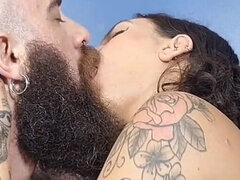 Amatör, Par, Fetisch, Kysser, Tatuering