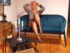 Mature Blonde Wife Selena Enjoys Sex in Nylon After Walking