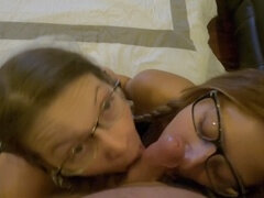 Standing missionary, double blowjob, g/g