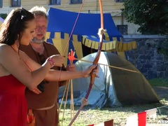 Store bryster, Udendørs, Offentlig, Våd