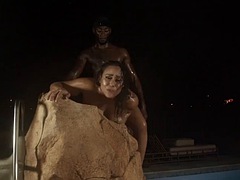 Grosse titten, Braunhaarige, Spermaladung, Hardcore, Interrassisch, Latina, Sauna, Titten