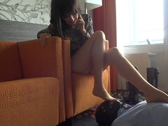 Leie, Sadomasochismus, Braunhaarige, Weibliche domination, Fußfetisch, Hardcore, Reif, Sklave