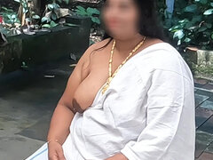 Amatör, Bbw stor vacker kvinna, Knubbig, Indisk, Utomhus, Solo
