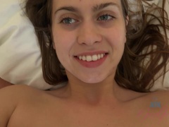 Amatorka, Obciąganie, Sperma, Dziewczyna, Orgazm, Punkt widzenia