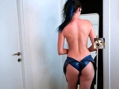 Culo in bocca, Bondage sadomaso, Culo grosso, Vestito, Guanti, Lattice, Calze