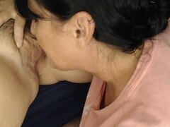 Lesbian babes indulging in passionate pussy sucking