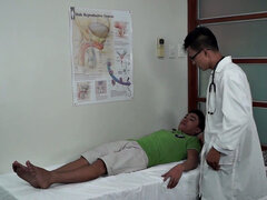 Asiatisk, Dildo, Doktor, Homosexuell, Handskar, Mager, Leksaker, Uniform