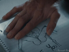 Tekintélyes didik, Gesztenyebarna, Európai, Sarokkal való, Maszti, Érett feleség, Iroda, Nuni