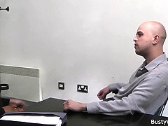 Tyłek, Duże cycki, Ciemna karnacja, Okulary, Olbrzymi, Biuro, Obwisłe cyce, Cycki