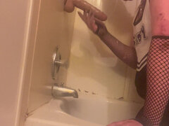 Amatör, Badrum, Avsugning, Dildo, Europeisk, Shemale, Solo, Vibrator