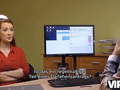 フェラチオ, エロ熟女, 淫乱熟女, オフィス, オマンコ, 赤毛