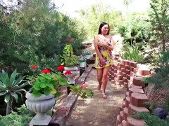 A hot thing is turned on in the garden