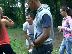 Anál, Blondína, Kuřba, Brunetka, Vysokoškoláčka, Skupina, Lesbické, Vonku