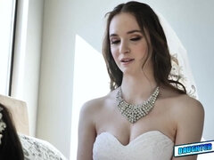 Magnificent brides having a one time smash practice from their stepdaddies