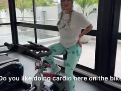 Petite Blonde Lia Tovar Seduces Stranger at Gym for Hot Creampie in Her Hairy Pussy