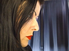 Sexy Red Lips Profile Smoking